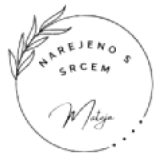 Narejeno s srcem MaTeja logo